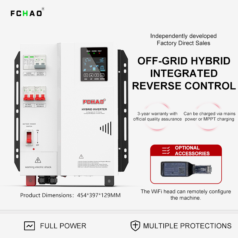 Hybrid Solar Inverter 5.5Kw Mppt 48V - Inversor Híbrido Solar Fchao 3KW 4KW