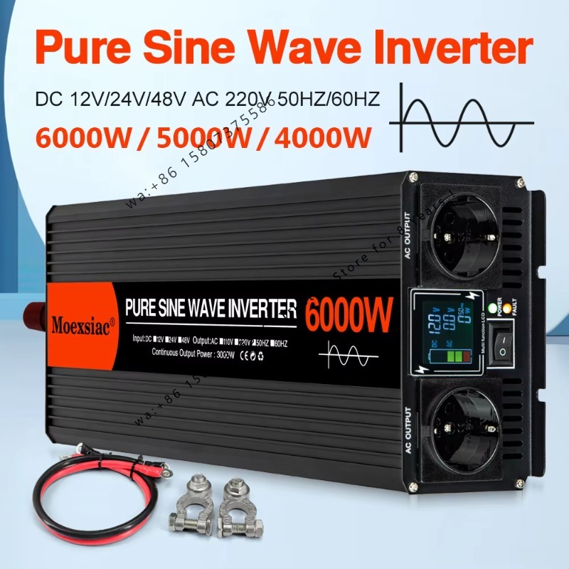 Pure Sine Wave Inverter 5000W 48V 220V - Inversor Solar Moexsiac de Onda Senoidal