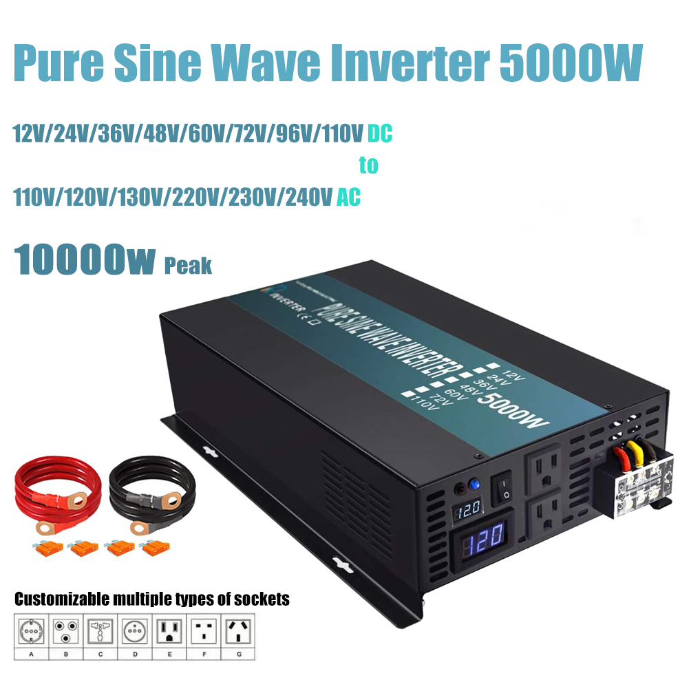 Pure Sine Wave Inverter 5000W 48V 220V - Inversor de onda senoidal pura 5000w
