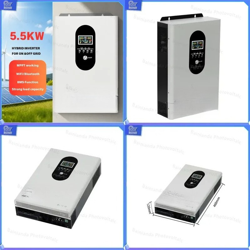 Hybrid Solar Inverter 5.5Kw Mppt 48V - Inversor Solar Híbrido 3kW 5.5kW 110V