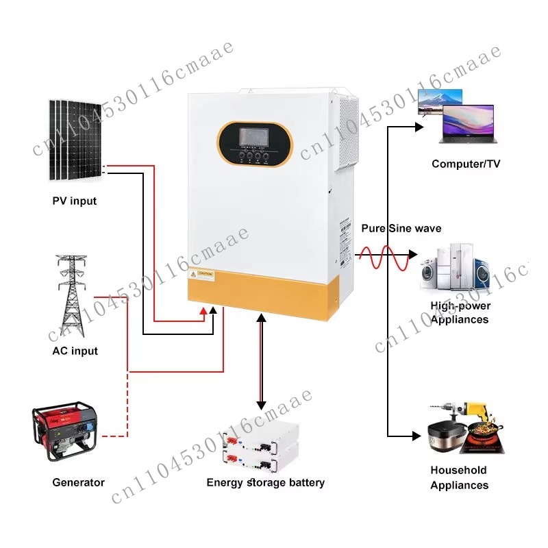 Hybrid Solar Inverter 5.5Kw Mppt 48V - Inversor Híbrido Solar de Rede 48V