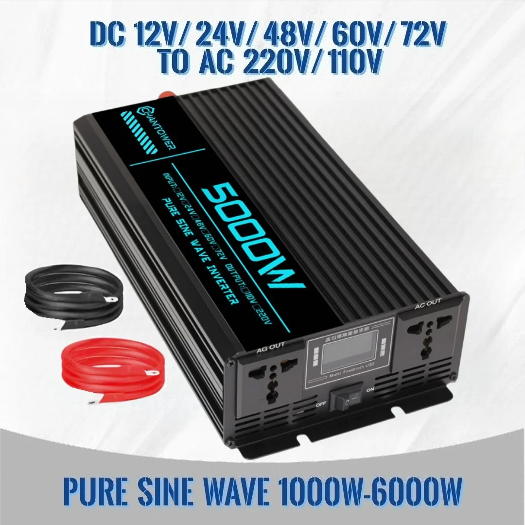 Pure Sine Wave Inverter 5000W 48V 220V - Inversor de Onda Senoidal Pura DC