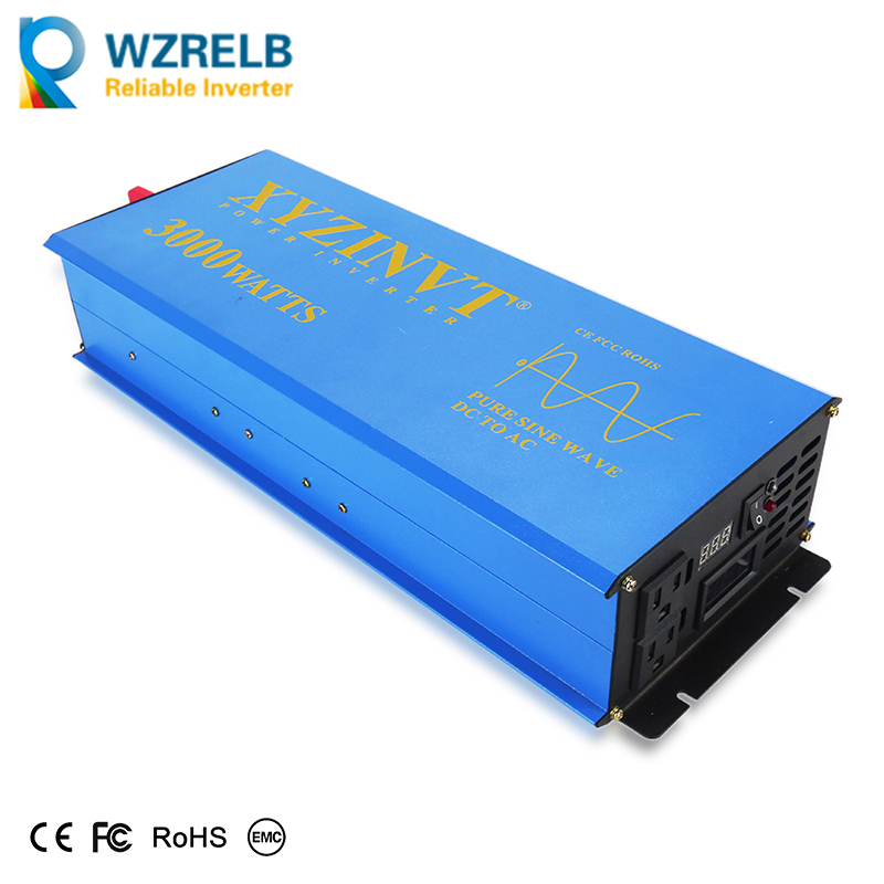 Inverter Pure Sine Wave 60Hz 120V 3000W - Inversor de energia solar 3000W 24V