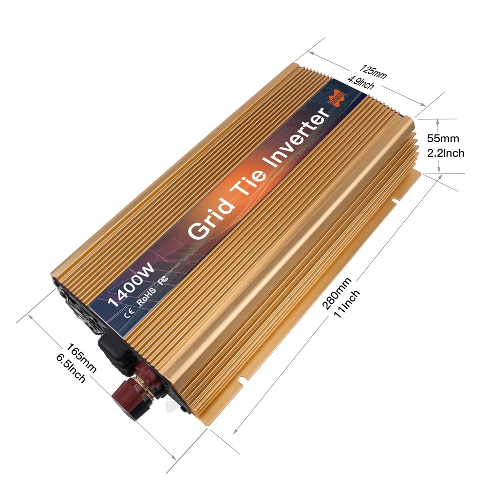 Microinversor Solar Conectado  - Micro Inverter 1400W Solar Grid Tie avaliação e preço