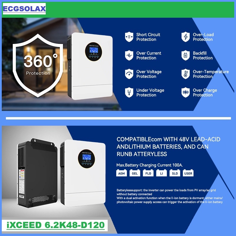 Inversor Solar Híbrido Off Gri - Inverter Pure Sine Wave 60Hz 120V 3000W avaliação e preço
