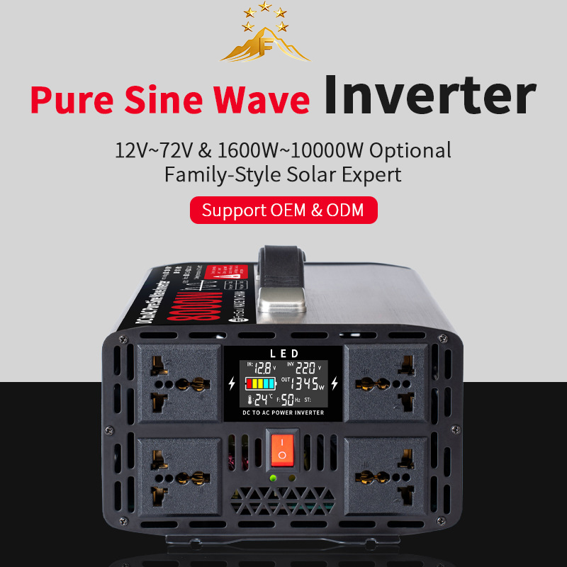 Inversor Portátil de Onda Seno - Pure Sine Wave Inverter 5000W 48V 220V avaliação e preço