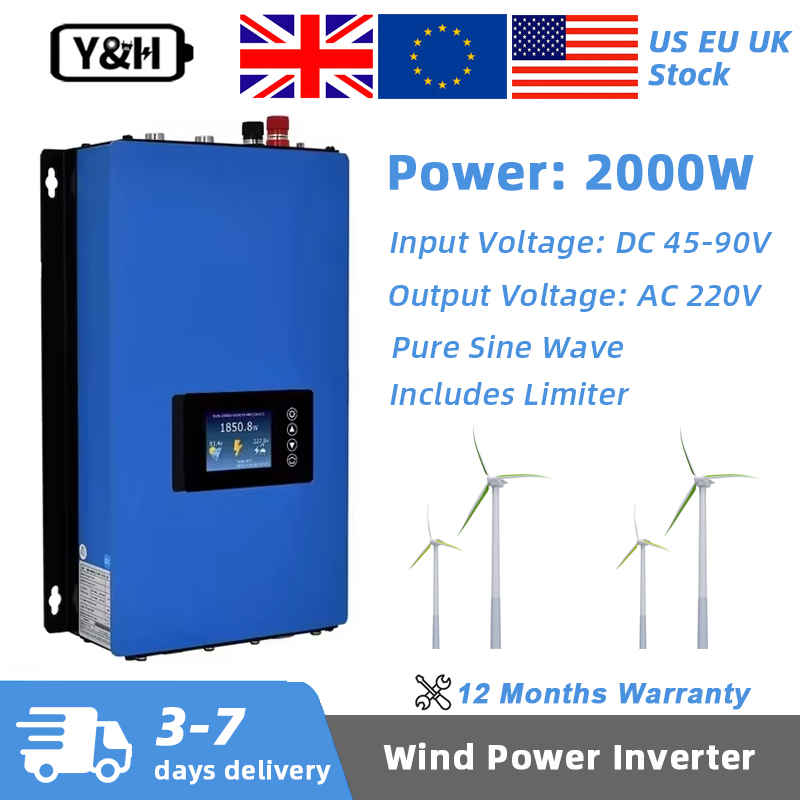 Inversor de Energia Eólica Y&H - Grid Tie Inverter Limiter 2000W avaliação e preço