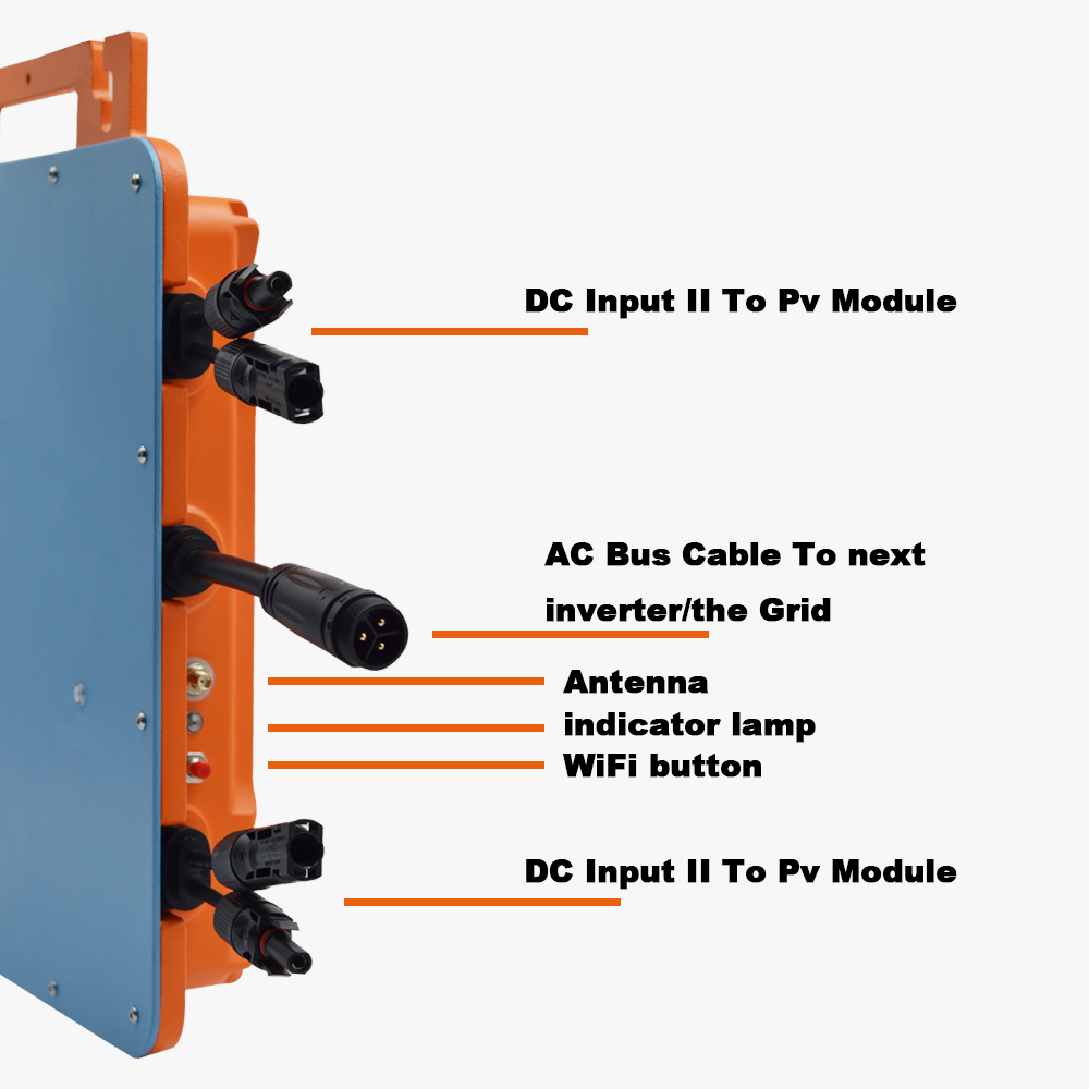 Microinversor Solar GT Preto d - Micro Inverter 1400W Solar Grid Tie avaliação e preço