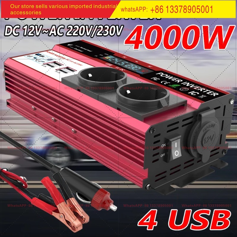Inversor de energia 12V para 2 - Power Inverter 12V 220V 4000W Continuous avaliação e preço