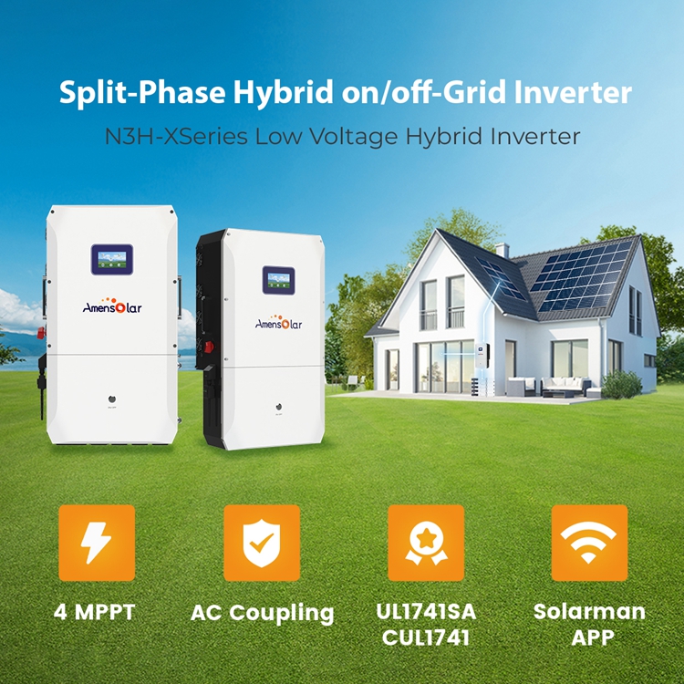 Inversor Híbrido AMENSOLAR 4,5 - Split Phase Inverter 10Kw 110V 220V avaliação e preço