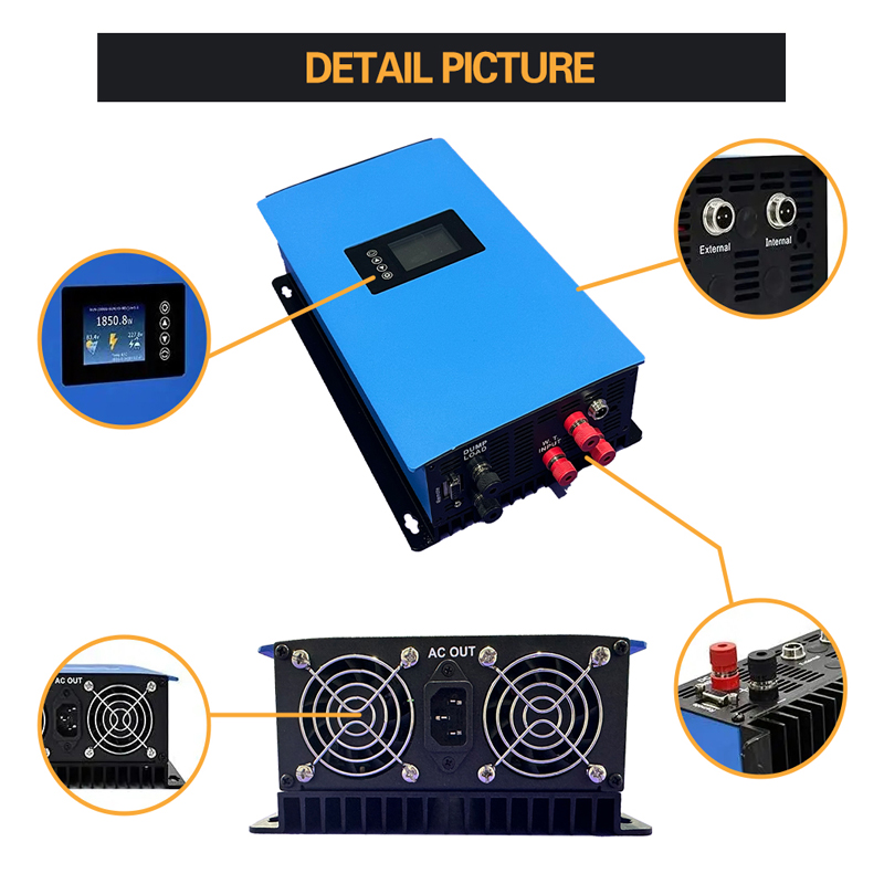 Inversor de grade de energia e - Grid Tie Inverter Limiter 2000W avaliação e preço