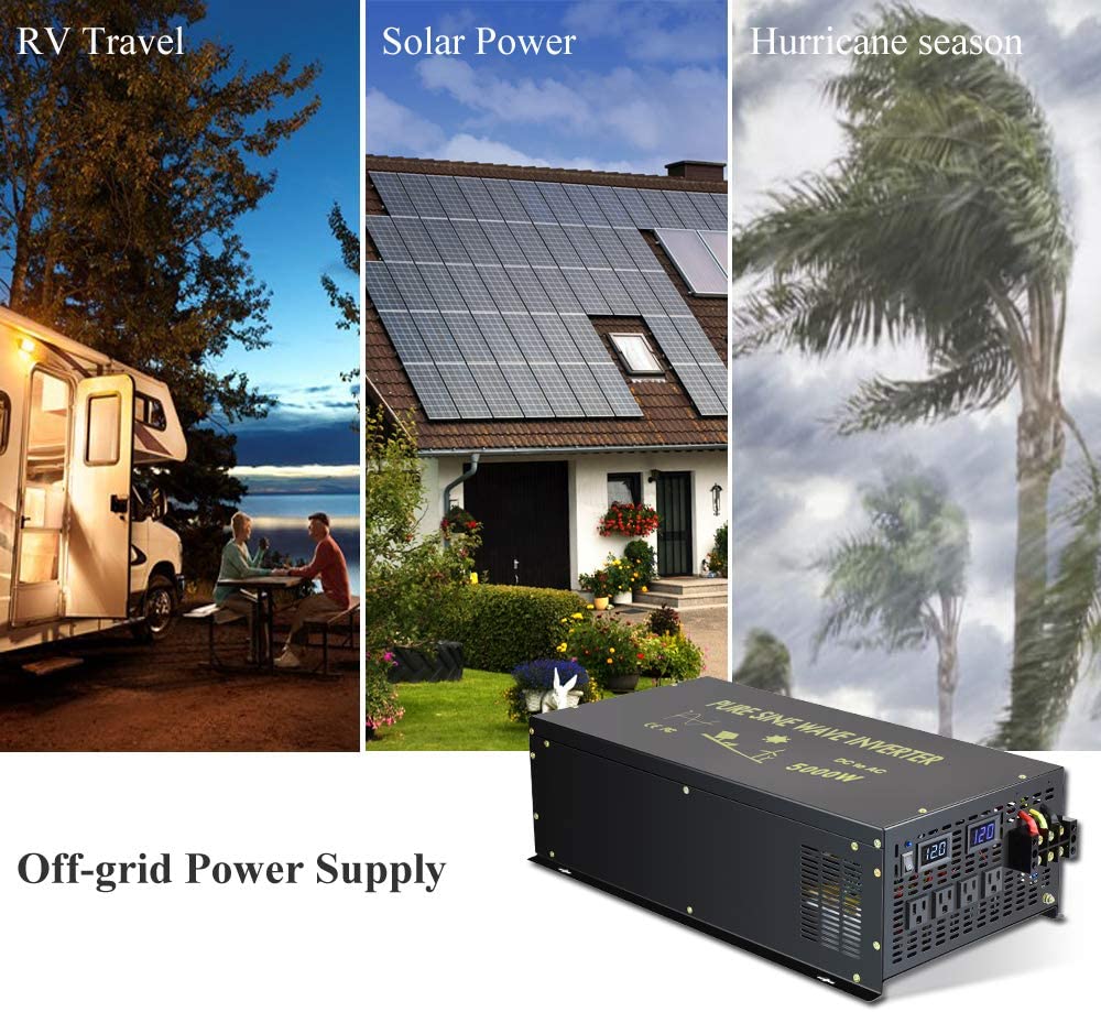 Inversor solar de onda senoida - Pure Sine Wave Inverter 5000W 48V 220V avaliação e preço