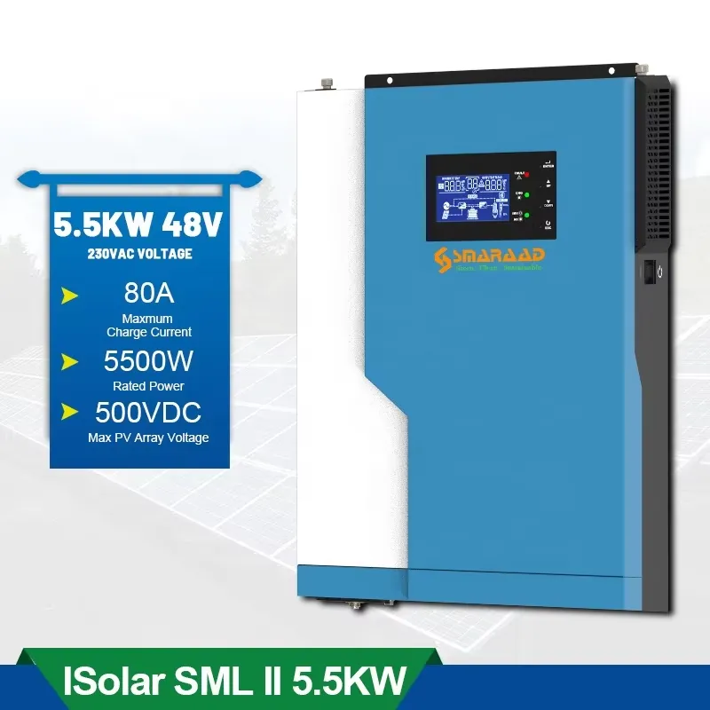 Controlador Solar 3.5KW 5.5KW  - Hybrid Solar Inverter 5.5Kw Mppt 48V avaliação e preço