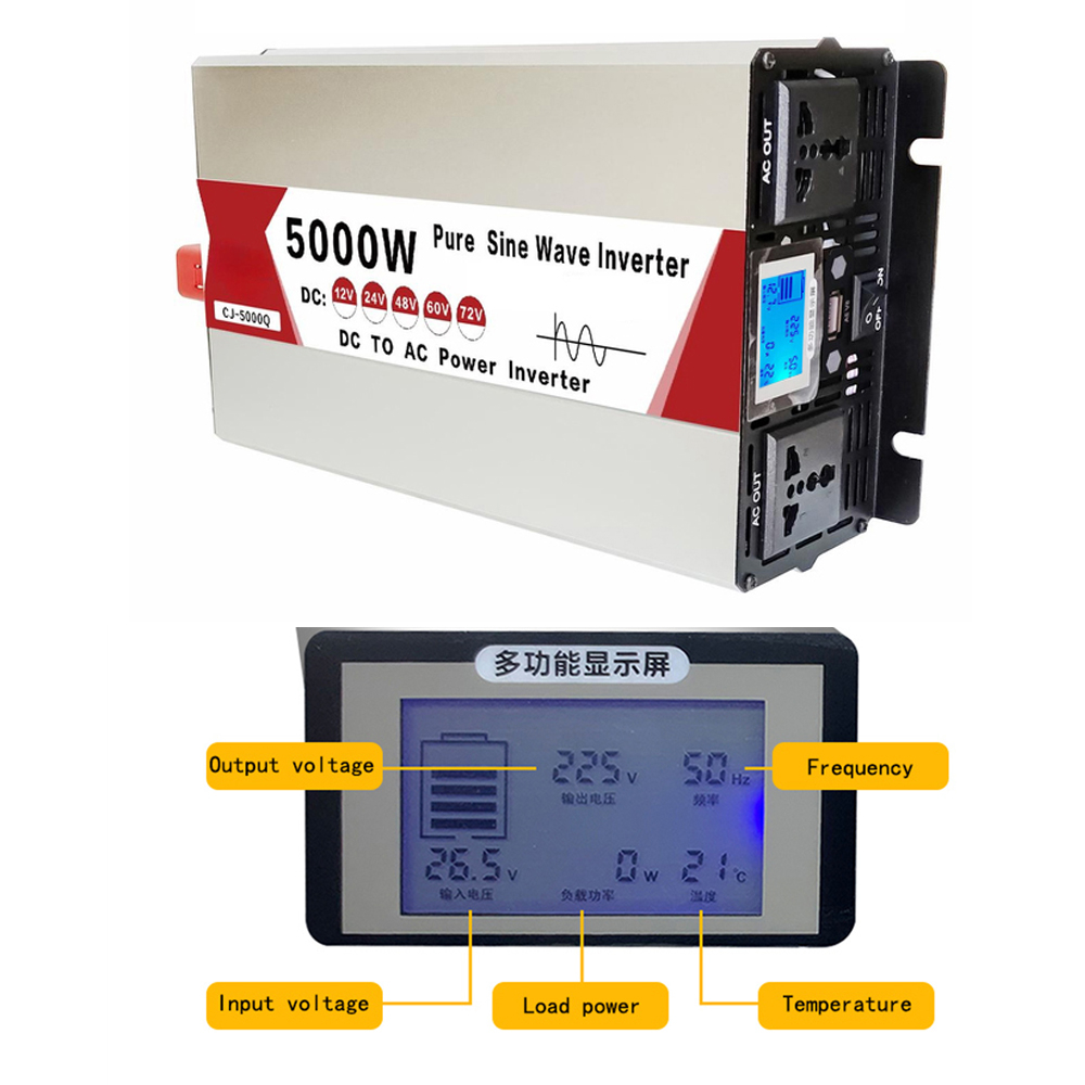 Inversor de onda senoidal pura - Inverter Pure Sine Wave 60Hz 120V 3000W avaliação e preço