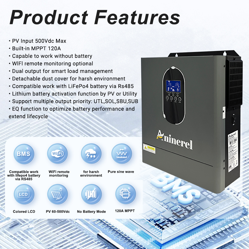 Inversor Híbrido Aninerel 4200 - Inverter Pure Sine Wave 60Hz 120V 3000W avaliação e preço